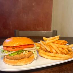 Turkey Burger & French Fries